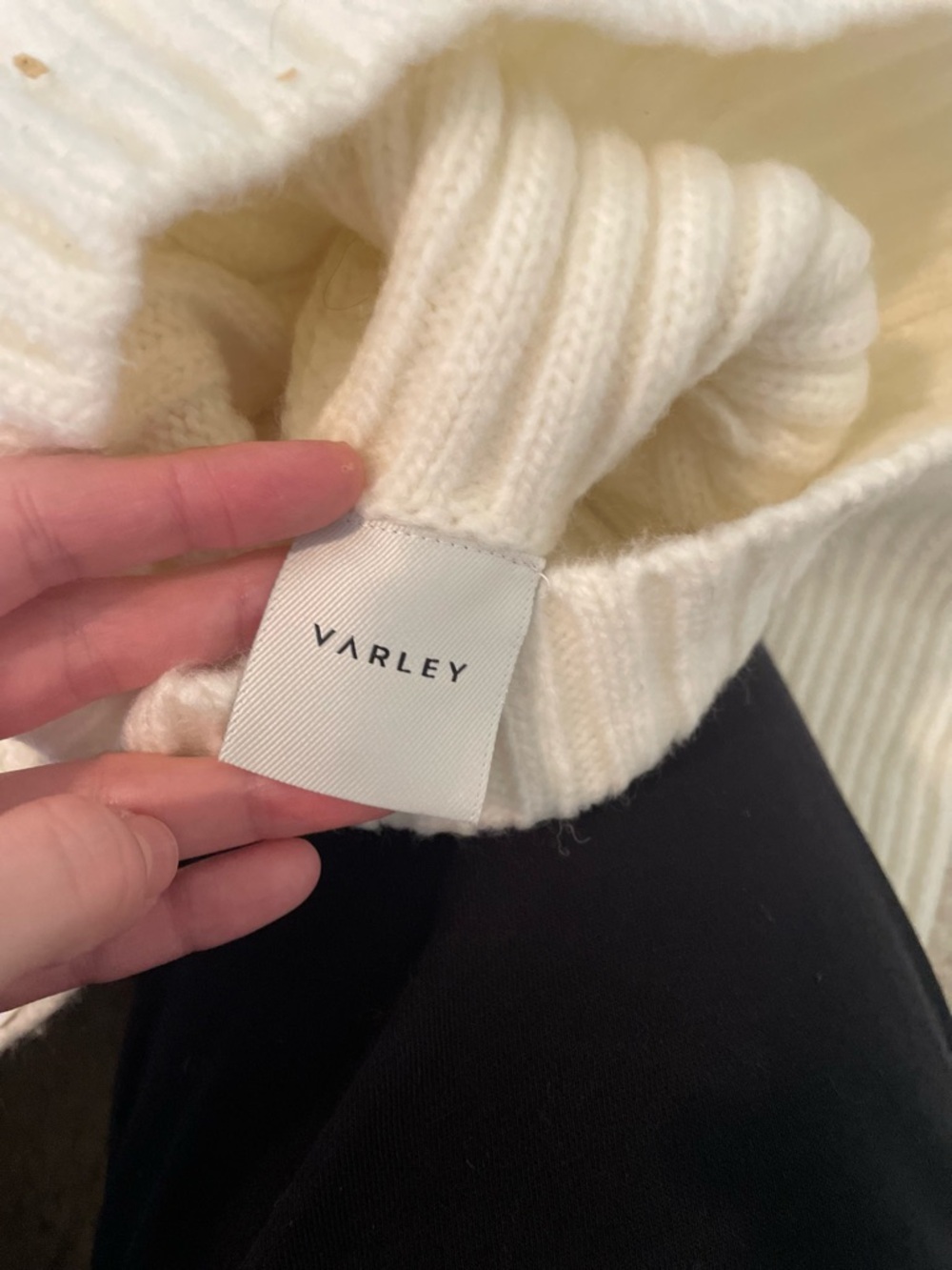 Varley Cream Ribbed Knit sweater - Picture 5 of 7